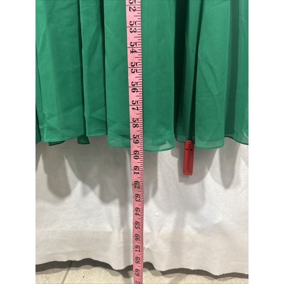 NWT $1095 Sachin & Babi [‎ 8 ] Ramsey Long Sleeve V Neck Bow Gown Green S1818 - Picture 7 of 16